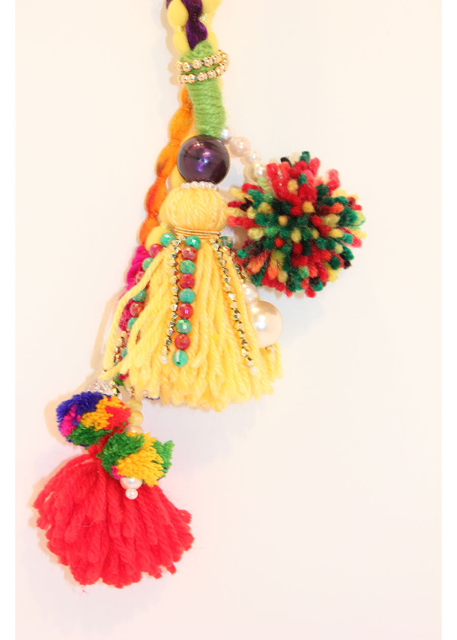 Colourfull  Acrilic Long Cord Necklace with Strings of beads