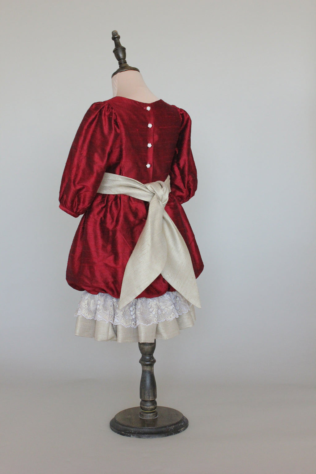 Festive Red Bubble Hem Party Dress 5-6 Years Old