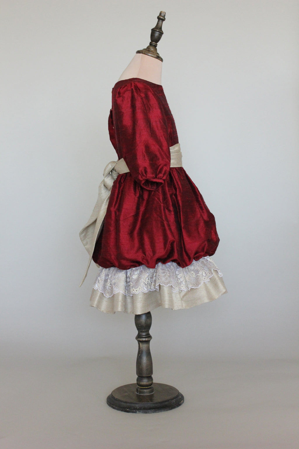 Festive Red Bubble Hem Party Dress 5-6 Years Old