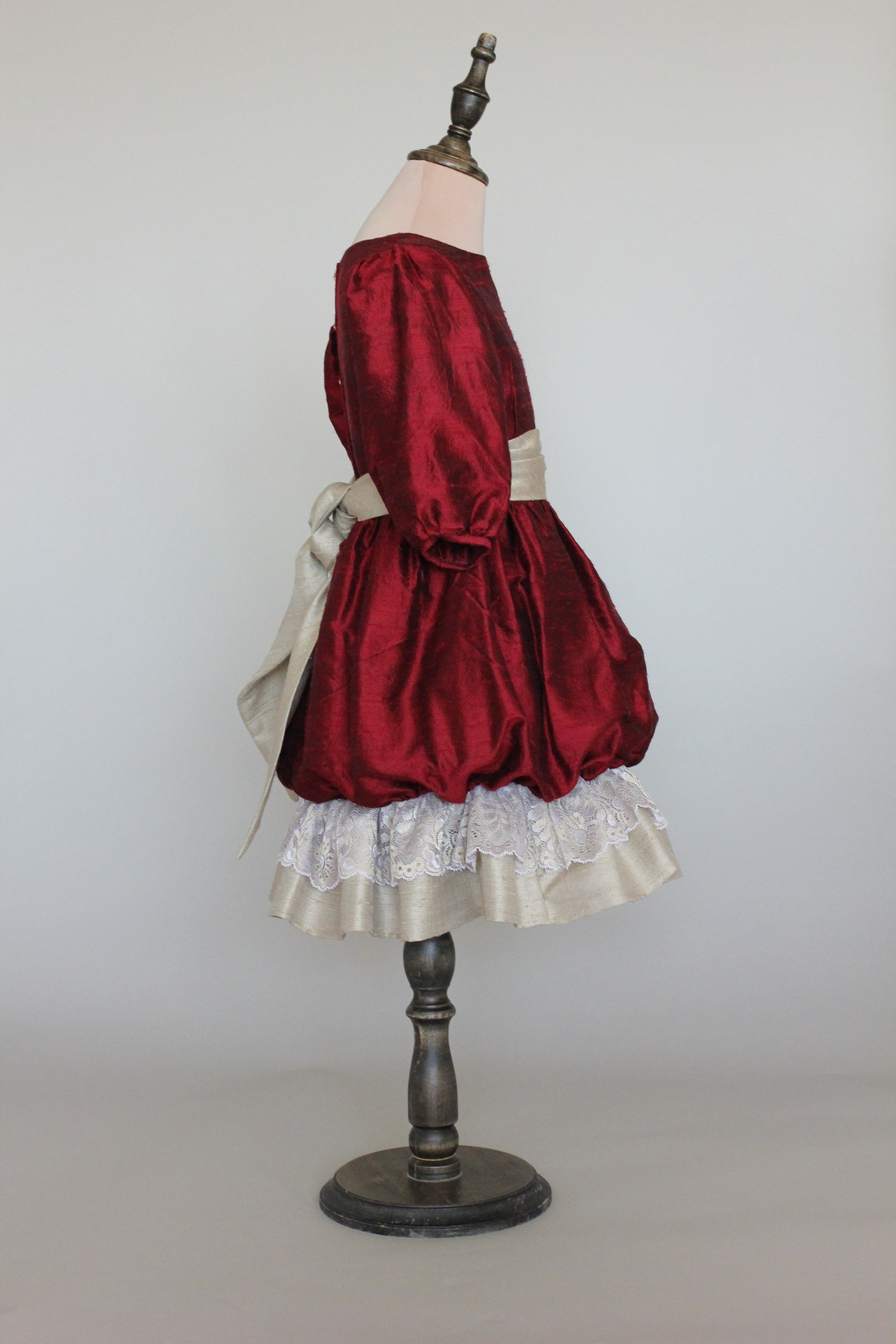 Festive Red Bubble Hem Party Dress 5-6 Years Old