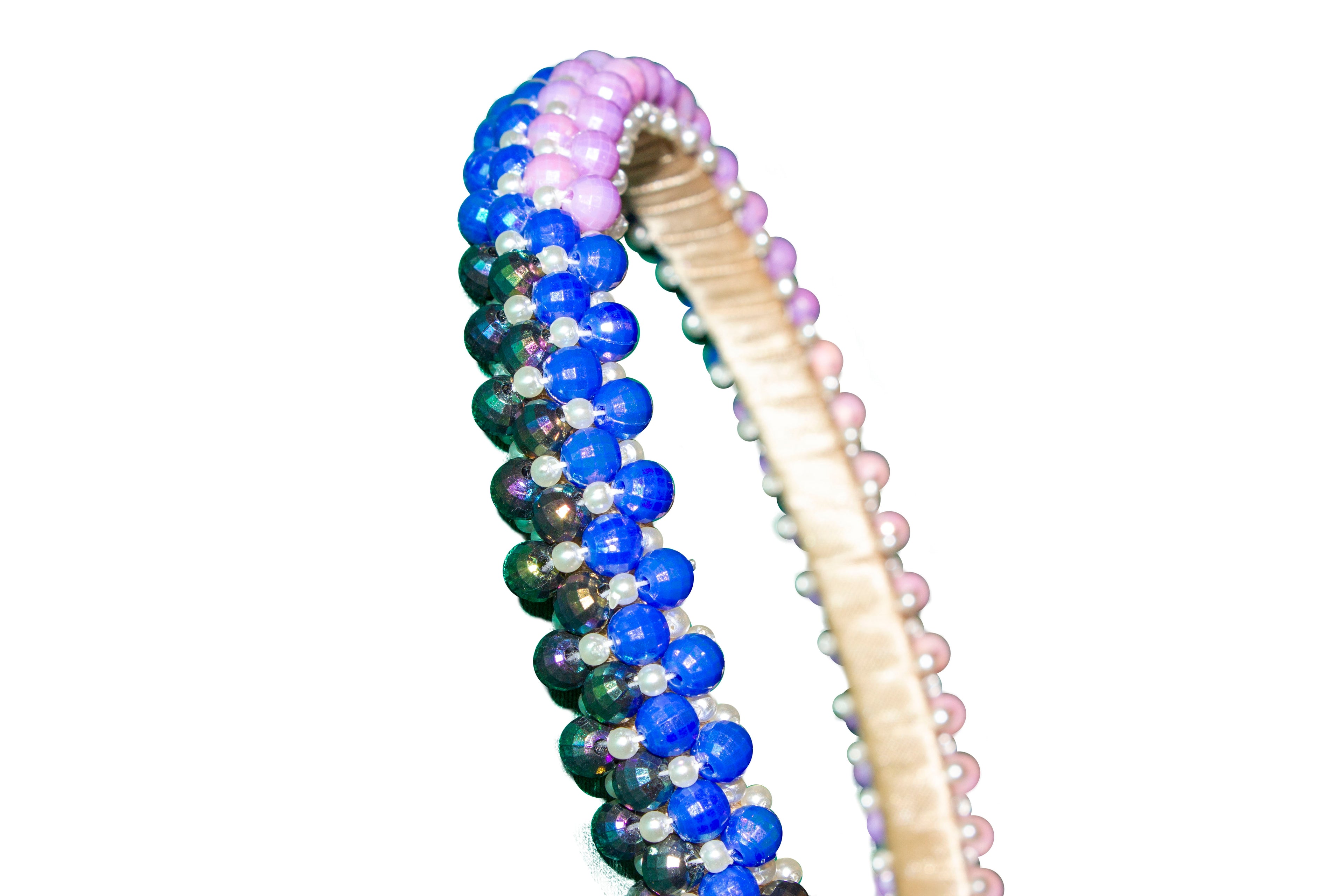 Handmade Beaded Headband for Girls – Colorful Bohemian Hair Accessory – Artisan Hairband