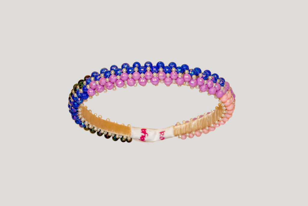 Handmade Beaded Headband for Girls – Colorful Bohemian Hair Accessory – Artisan Hairband